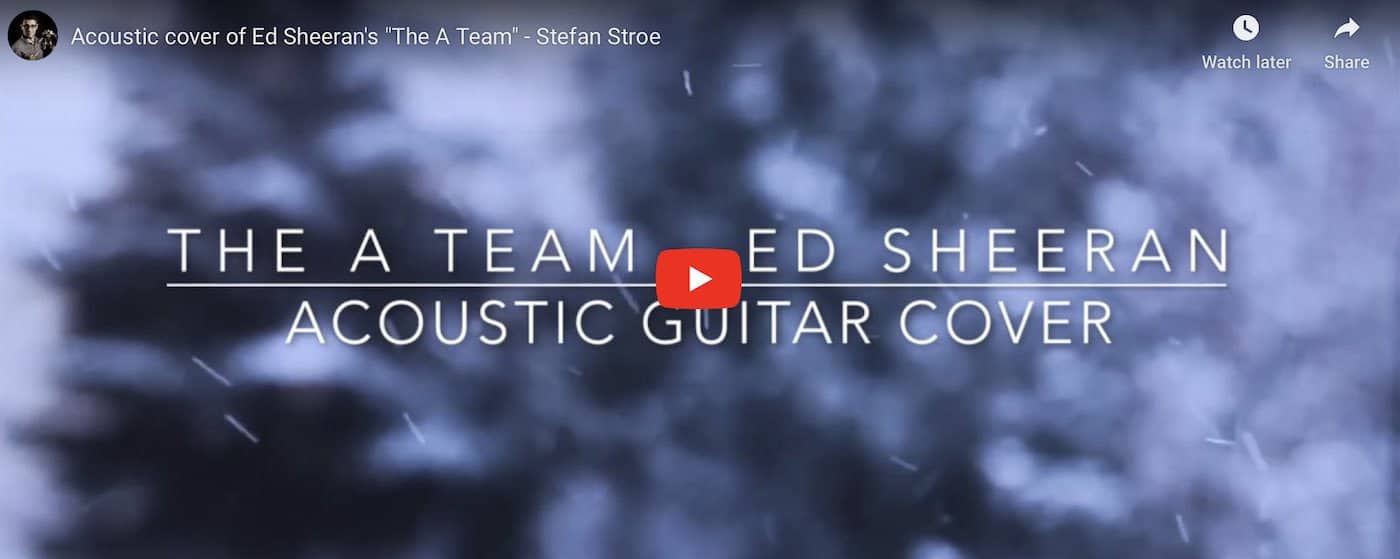 The A team guitar cover Stefan Stroe on Youtube