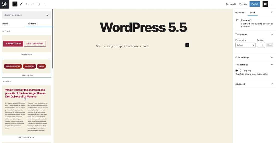 wordpress 5 5